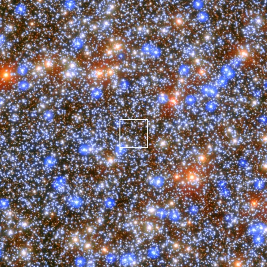 In diesem Feld befindet sich das entdeckte mittelschwere schwarze Loch. - Foto: -/ESA/Hubble & NASA, M. Häberle (MPIA)/dpa