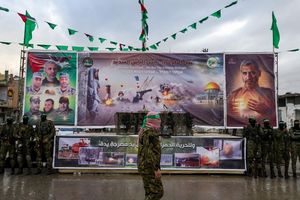 Ort der Geisel-Übergabe in Rafah. - Foto: Jehad Alshrafi/AP/dpa