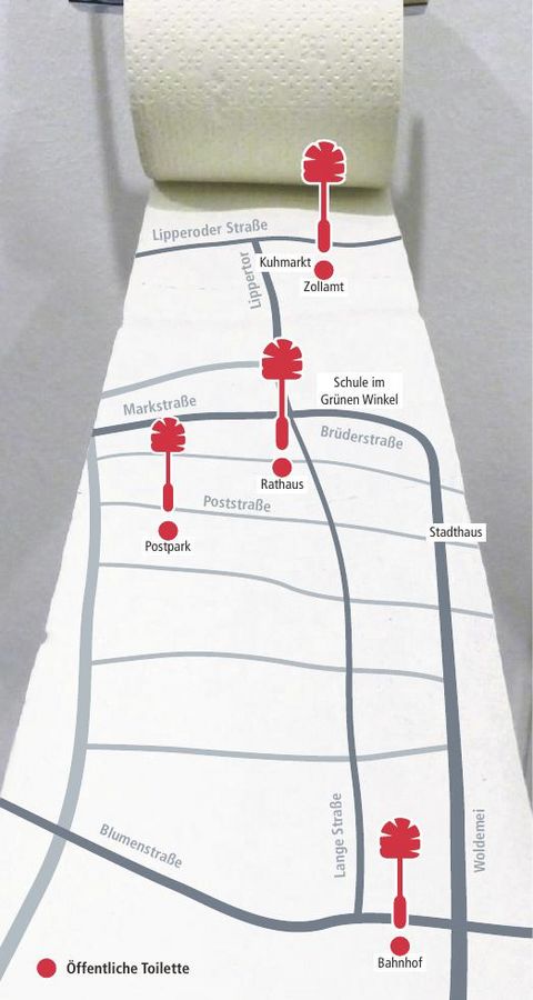 In Lippstadt gibt’s vier öffentliche Toilettenanlagen: am Bahnhof, am Postpark, am Rathaus und am Lippertor.