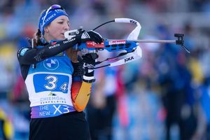 Franziska Preuß machte als Schlussläuferin den Sieg perfekt. - Foto: Sven Hoppe/dpa