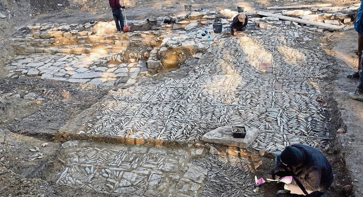 Für die Archäologen sind die Befunde auf dem Stiftsgelände (hier das gefundene Pflaster) einmalig und etwas Besonderes. Den Bürgermeister lassen die Ergebnisse eher kalt. Archivfoto: Kossack