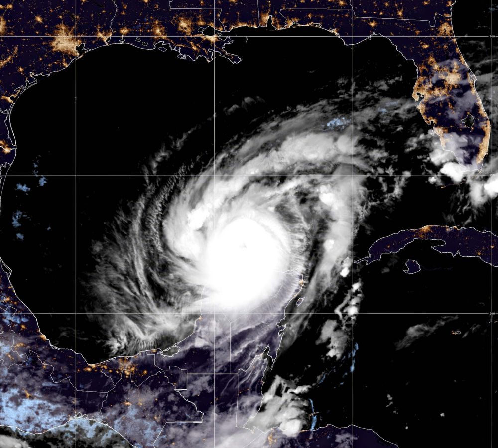 Mit Windgeschwindigkeiten von bis 257 Stundenkilometer rollt Hurrikan Milton auf die Küste Floridas zu. Foto: dpa