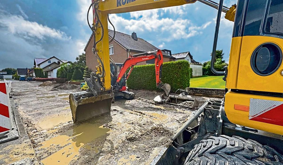 Wenn alles planmäßig läuft, ist die Wiethmarstraße im kommenden Frühjahr fertig. Fotos: N. Wissing