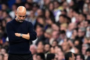 Pep Guardiola erlebt in Madrid den nächsten Rückschlag mit Manchester City - Foto: Manu Fernandez/AP/dpa