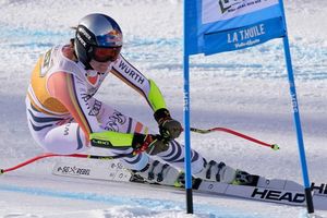 Emma Aicher düste im Super-G in La Thuile zu ihrem zweiten Weltcup-Sieg. - Foto: Piermarco Tacca/AP/dpa