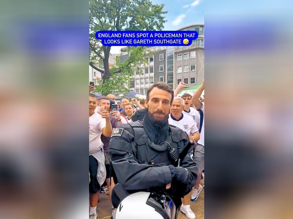 Plötzlich Internetstar: Der von englischen Fans gehypte Polizist kommt aus Soest. Foto: benchviews.tv