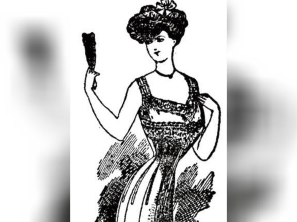 Aus einer Korsett-Werbung des Modegeschäfts Hammerschlag im Patriot aus dem Jahr 1911.