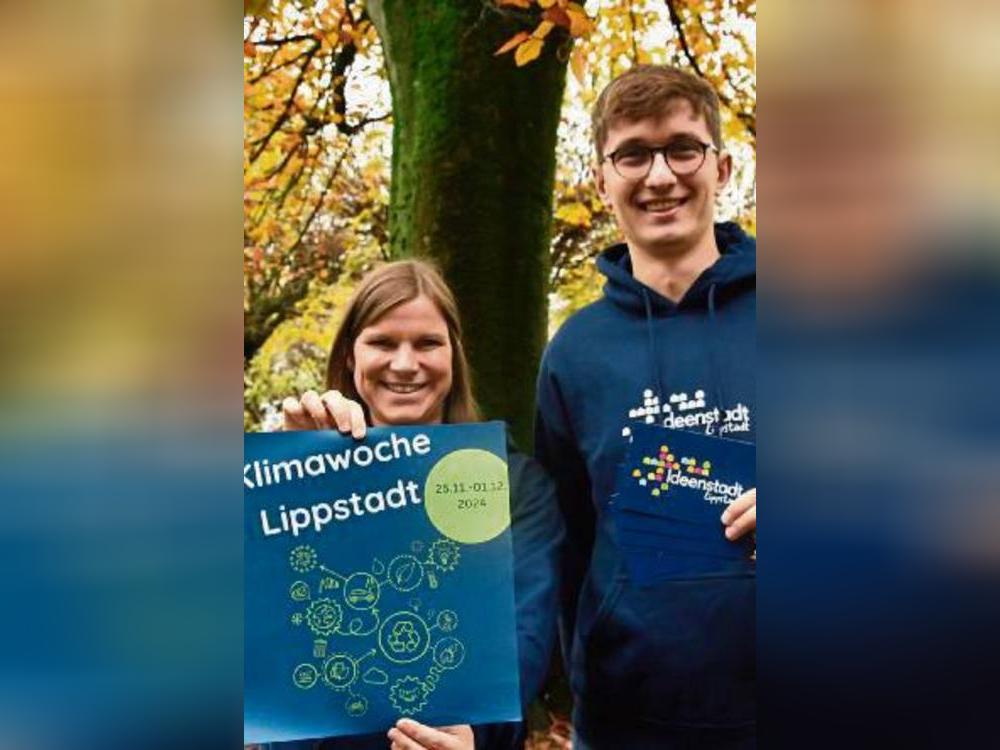 Freuen sich auf die Klimawoche in Lippstadt: Sarah Marx und Dennis Isaak.