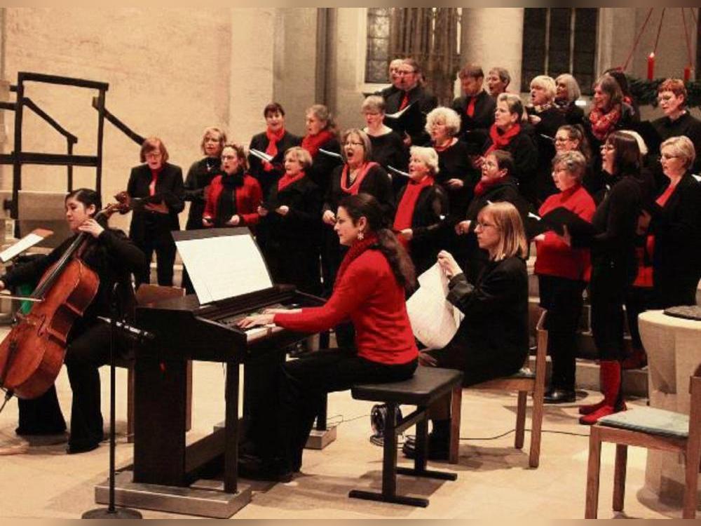 Die zweite Vespermusik in der Marienkirche wurde von Ensembles der Conrad-Hansen-Musikschule und dem Exodus-Chor musikalisch gestaltet. Foto: Wissing