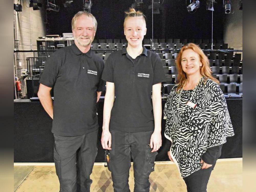 Hier vor der Studiobühne: Christian Trinczek, Wiebke Struthoff und Frauke Kämmerling.