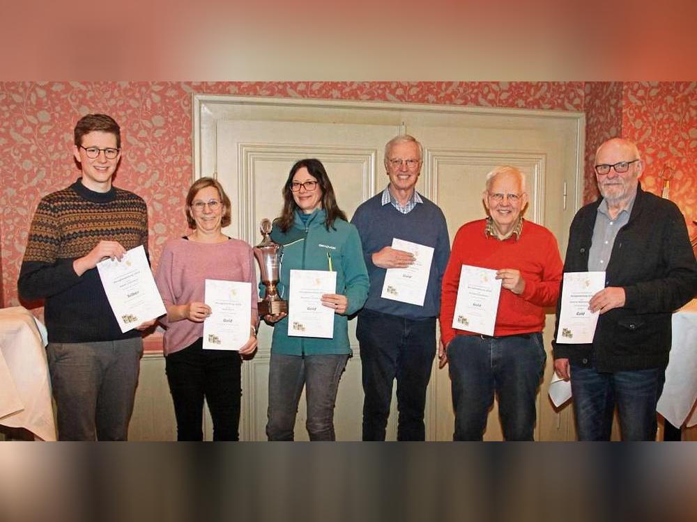 Ausgezeichnet wurden (v.l.) Fabian Gretenkort, Heike Kranz, Alexandra Vertkersting, Horst Reckmann, Reinhard Brandtönies und Johannes Meierfrankenfeld (es fehlt Mike Fiße).