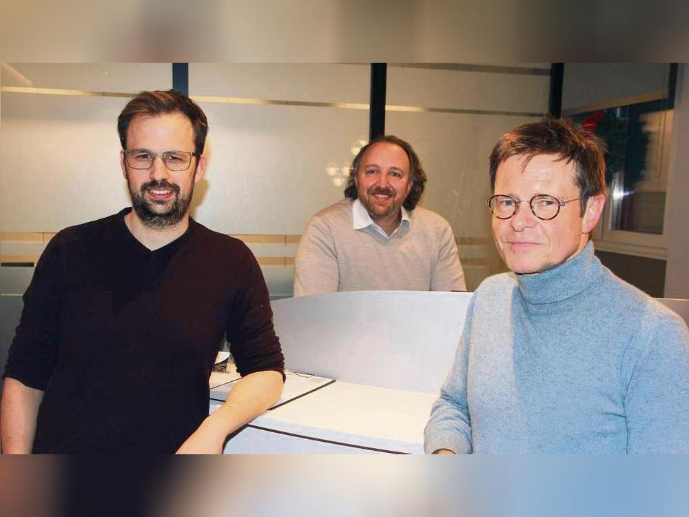 Im Patriot-Gespräch erklären (v.l.) Dominic Jäger, Christoph Thiele und Marcel Coenen, dass das System der Budgetierung mindestens teilweise aufgehoben werden müsse. Foto: Schwade