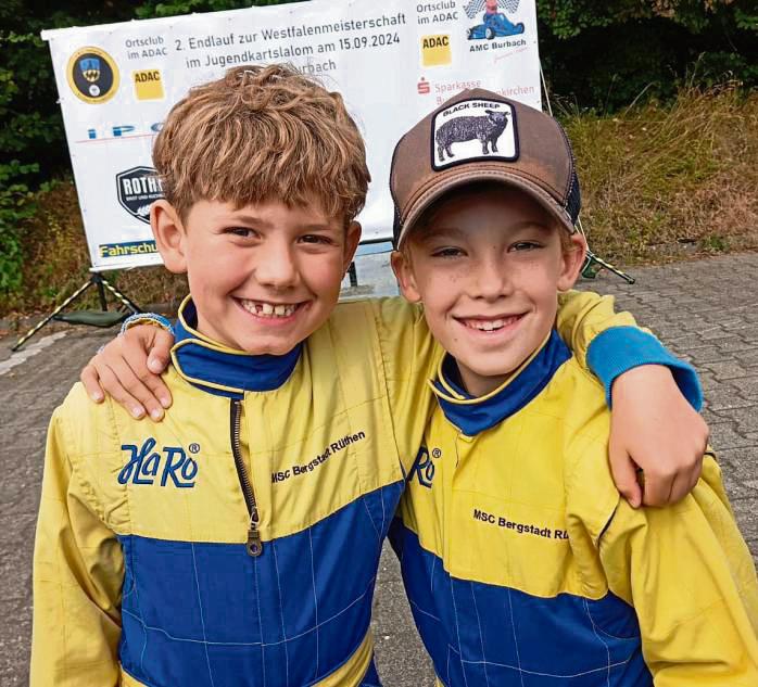 Haben sich für den Bundesendlauf qualifiziert: Die Jugendkartfahrer Cooper Fechner (links) und Piet Cussmann.