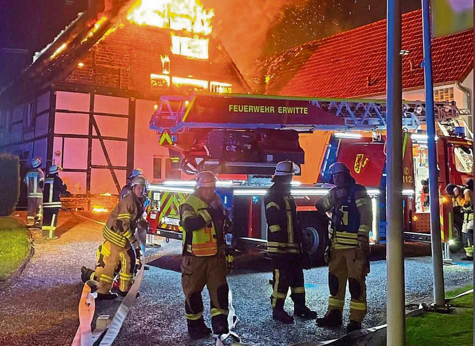 240-Mal war die Erwitter Feuerwehr im vergangenen Jahr im Einsatz – unter anderem bei einem Großbrand in Stirpe.