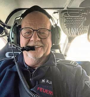 Am zweiten Weihnachtstag machte sich Michael Kußmann ein Bild der Lage aus der Luft – im Polizei-Helikopter Hummel.