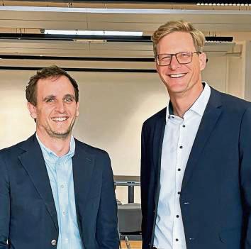 Neue Vizepräsidenten: Prof. Sven Quadflieg (l.) und Prof. Justin Sebastian Lange.