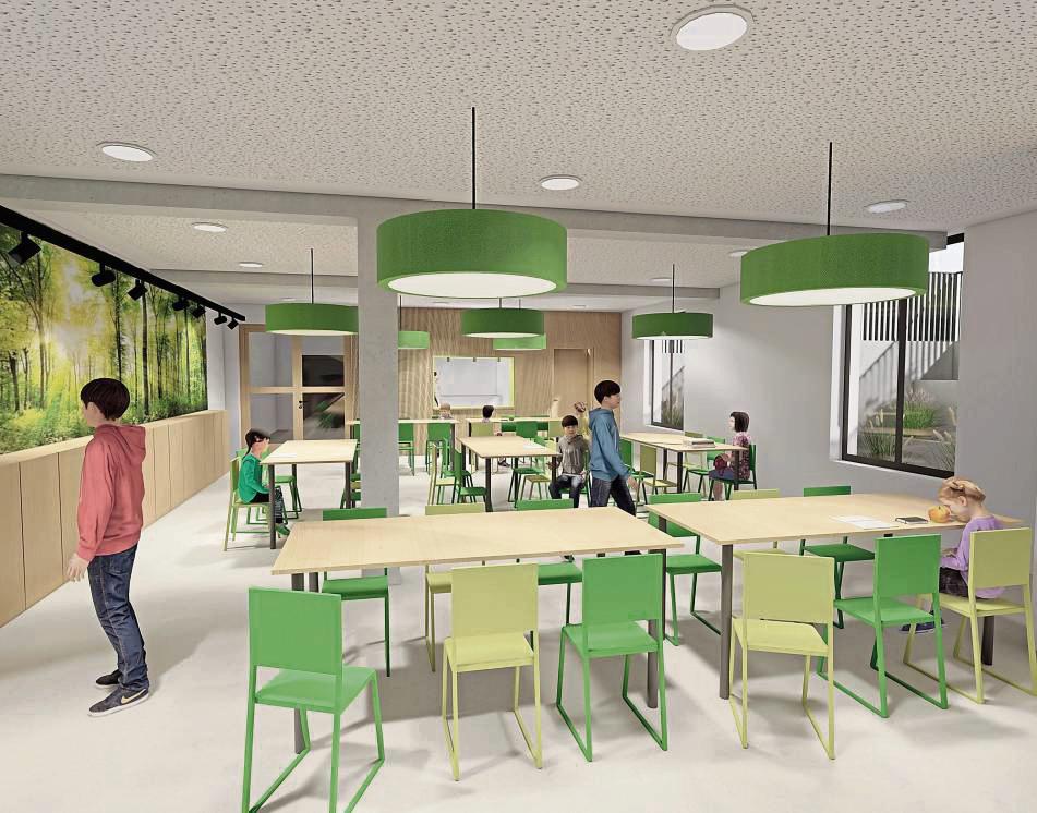 Ein Kinderrestaurant soll unterhalb der Stadthalle entstehen. Grafik: Pardun Architektur