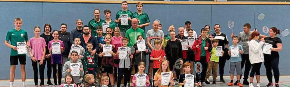 Groß war die Teilnehmerzahl am Badminton-Turnier des SV Steinhausen.