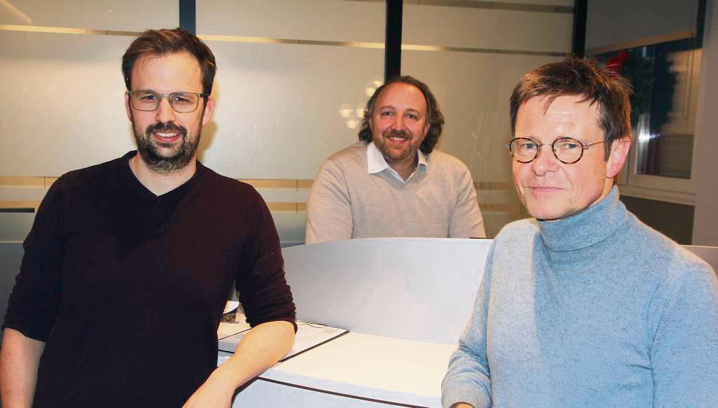 Im Patriot-Gespräch erklären (v.l.) Dominic Jäger, Christoph Thiele und Marcel Coenen, dass das System der Budgetierung mindestens teilweise aufgehoben werden müsse. Foto: Schwade