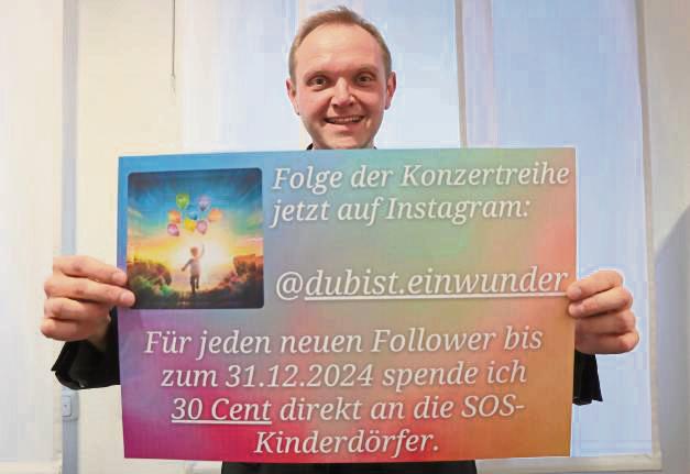 Für jeden neuen Follower auf Instagram will Tobias Levenig selbst 30 Cent spenden. Foto: Dietz