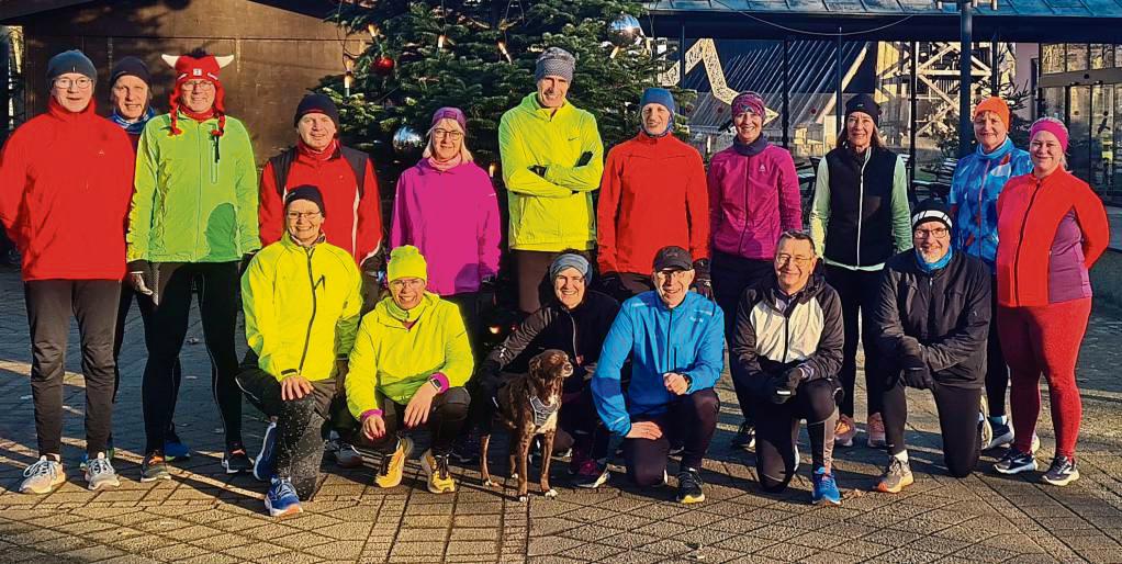 Gute Laune herrschte bei den Teilnehmern des LTV Aktiv Bad Westernkotten, die beim „Silvesterlauf Daheim“ an den Start gingen.