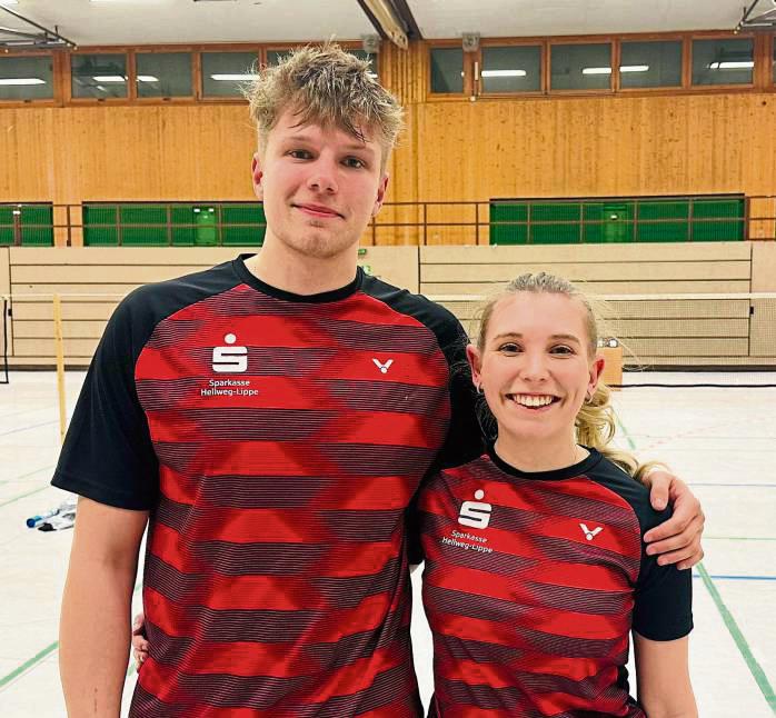 Moritz Feller und Marie Bannert sorgten im Mixed für den entscheidenden fünften Punkt des 1. BV Teutonia im Heimspiel gegen Hövelhof.