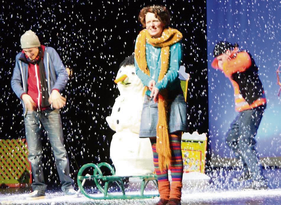 Schneegestöber im Lippstädter Stadttheater? Das ist ungewöhnlich. Foto: Wissing