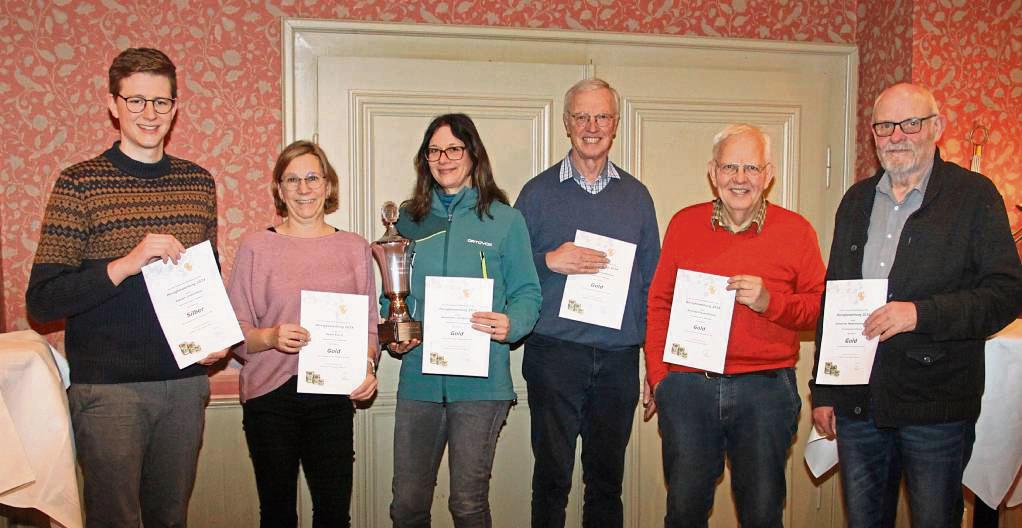 Ausgezeichnet wurden (v.l.) Fabian Gretenkort, Heike Kranz, Alexandra Vertkersting, Horst Reckmann, Reinhard Brandtönies und Johannes Meierfrankenfeld (es fehlt Mike Fiße).