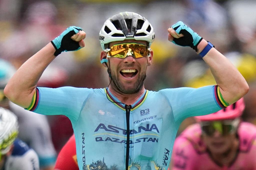 Etappensieger Mark Cavendish schrieb Tour-Geschichte. - Foto: Daniel Cole/AP/dpa