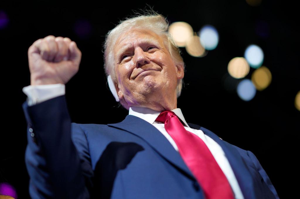 Trump ist der unangefochtene Star auf dem Parteitag. - Foto: Julia Nikhinson/AP/dpa