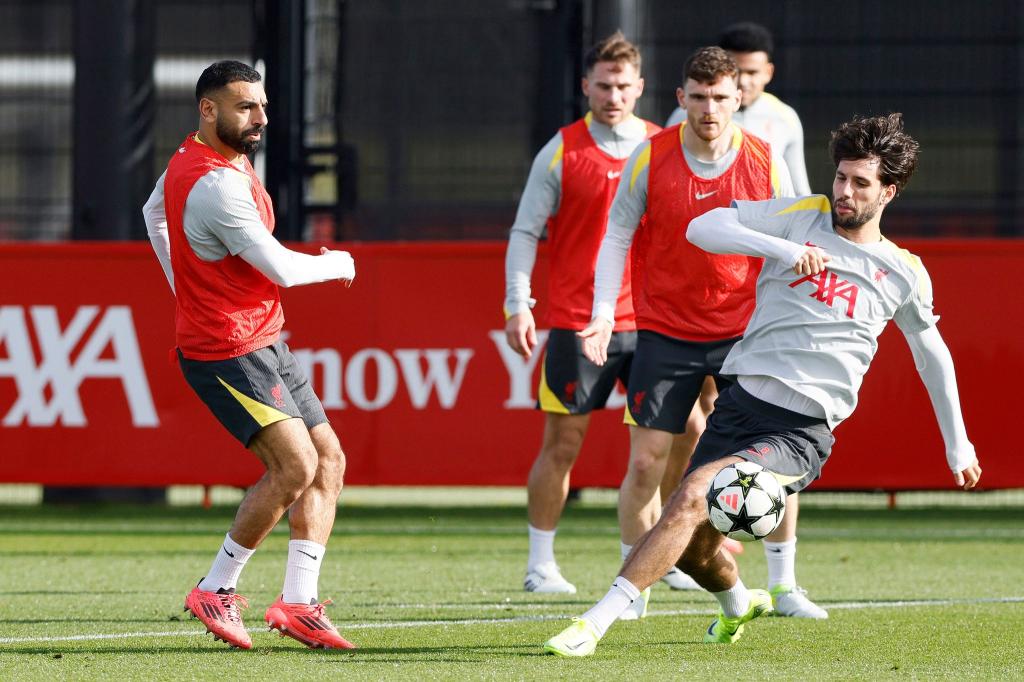 Dominik Szoboszlai im Training des FC Liverpool. - Foto: Richard Sellers/PA/AP