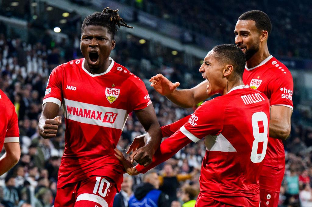 Siegtorschütze in der Nachspielzeit: Stuttgarts eingewechselter El Bilal Touré (l.). - Foto: Tom Weller/dpa