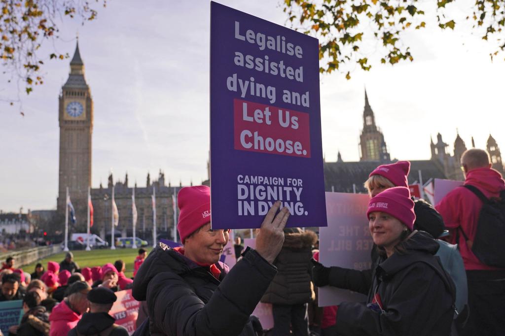 Historische Debatte: Das Parlament in London diskutiert über Sterbehilfe. - Foto: Alberto Pezzali/AP/dpa