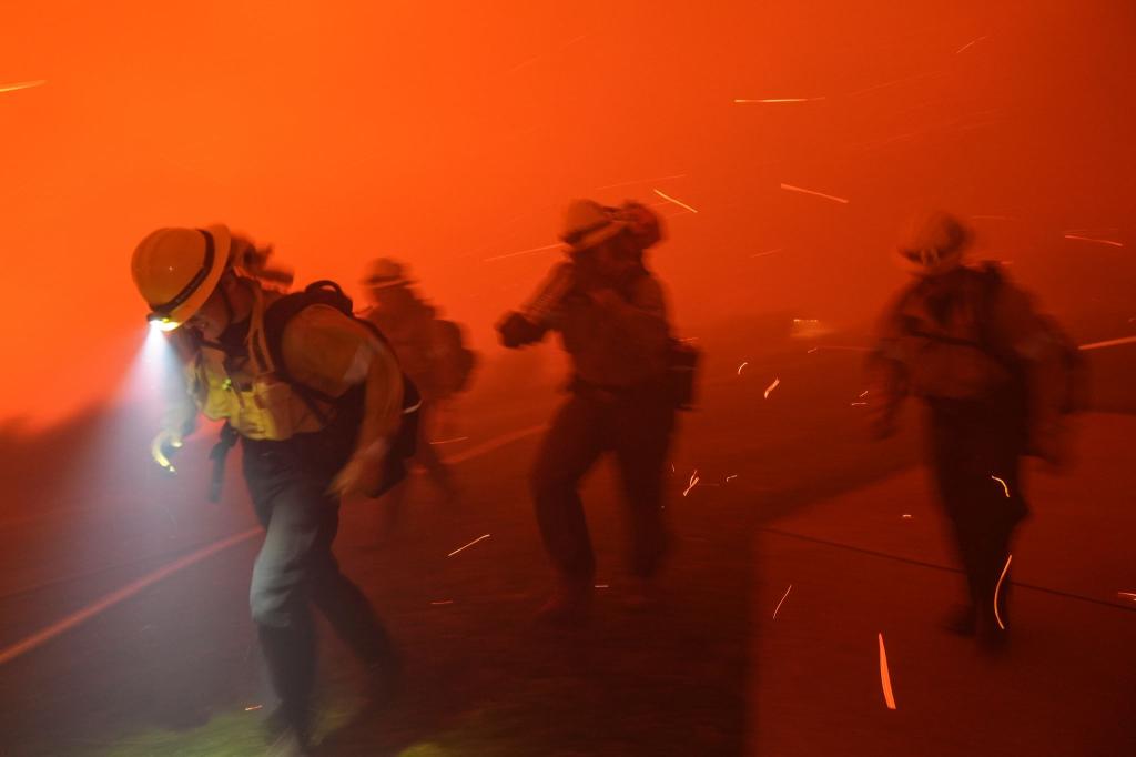 Im kalifornischen Malibu kämpft die Feuerwehr gegen einen rasch wachsenden Waldbrand. - Foto: Jae C. Hong/AP/dpa