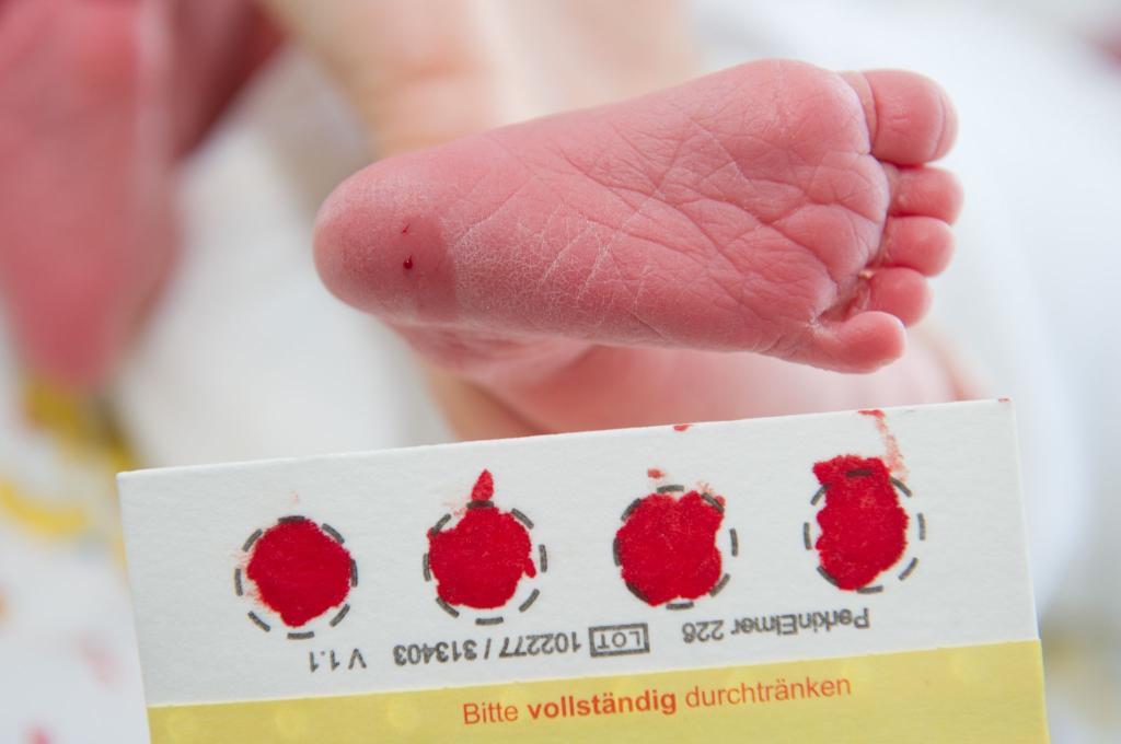 Ein Bluttropfen vom Fuß eines Babys genügt, um viele Krankheit zu erkennen. (Archivbild) - Foto: picture alliance / Stefan Sauer/dpa-Zentralbild/dpa