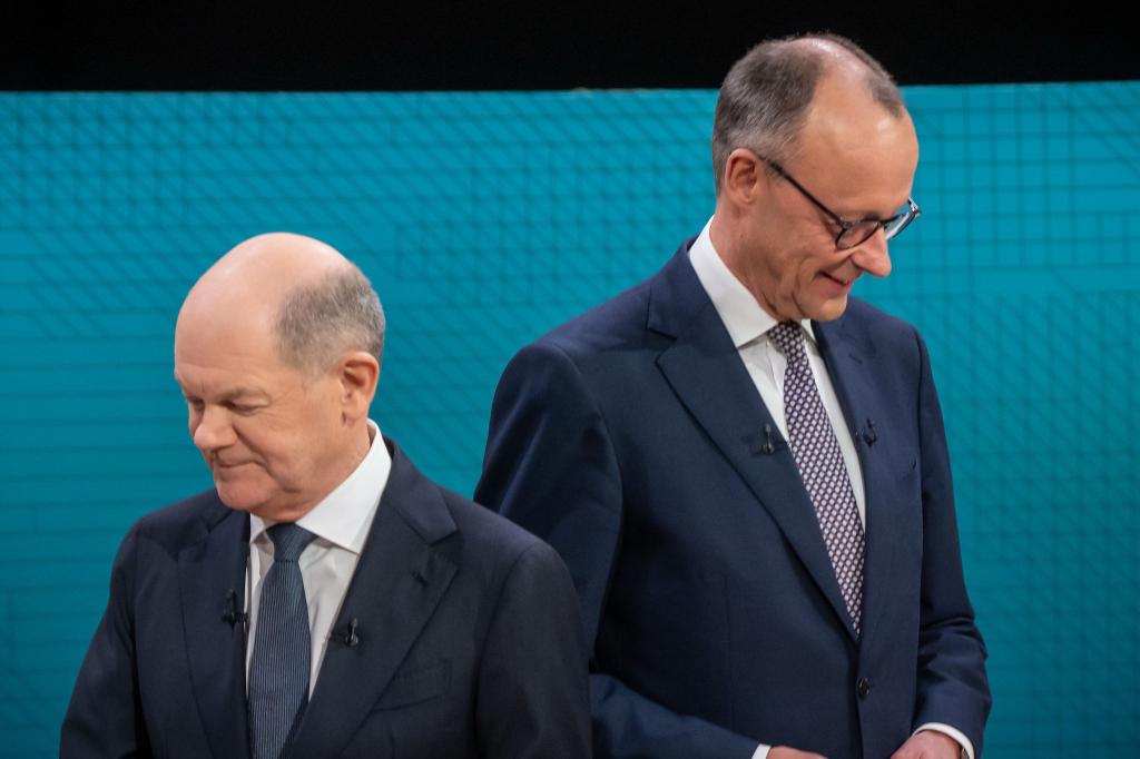 Es kann nur einen geben: Zusammen wollen Friedrich Merz (CDU) und Olaf Scholz (SPD) nicht in ein Kabinett. Zu einer Koalition ihrer Parteien könnte es trotzdem kommen. (Archivbild) - Foto: Michael Kappeler/dpa-Pool/dpa