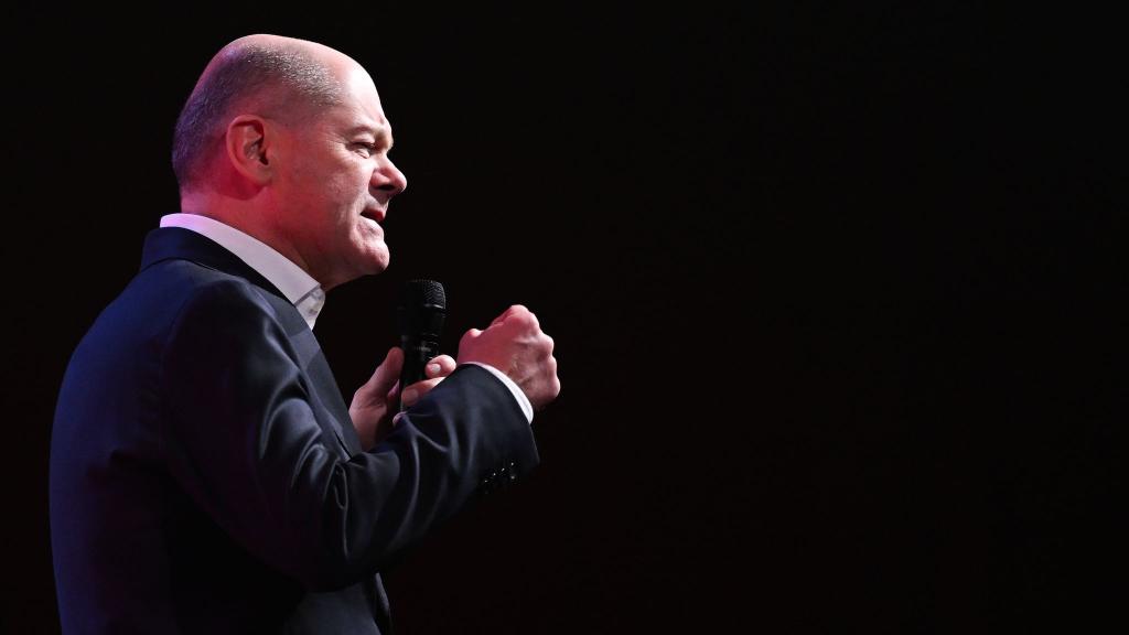 Scholz hofft auf Schub im Wahlkampffinale. - Foto: Fabian Strauch/dpa